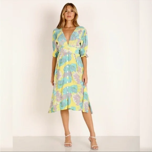 FAITHFULL Rafa Midi Dress Lera Floral
Print New Size 4 - Picture 3 of 8